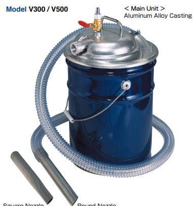 Vacuum Cleaner using compressed air Model V500 Maker Blovac